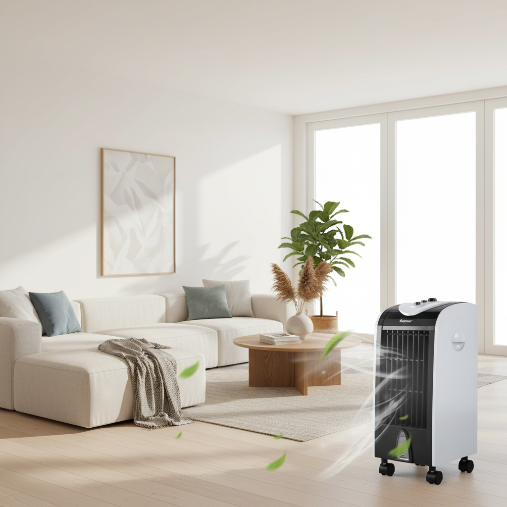 3-in-1 Portable Evaporative Air Cooler with Filter Knob for Indoor
