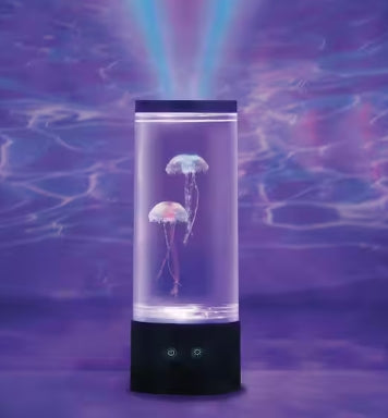 9 in. Black Indoor Jellyfish Table Lamp with RGB