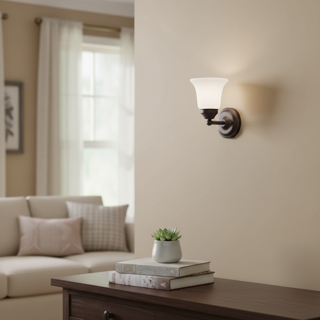 Ashhurst 1-Light ORB Wall Sconce with Switch