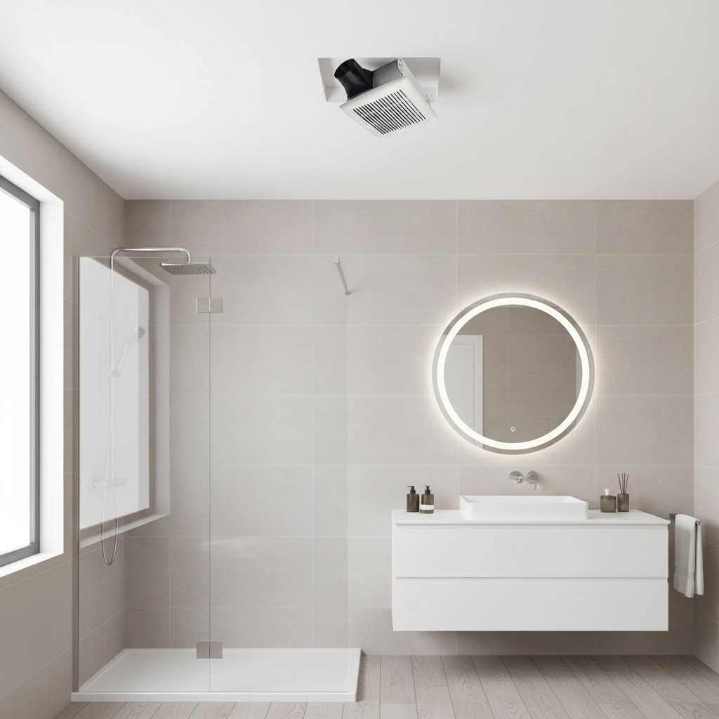 Broan-NuTone Flex Series 80-110 Selectable CFM, Room Side Installation, Bathroom Ceiling Exhaust Fan,1/1.5-Sone, Energy Star
