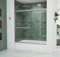 Bootz Industries Aloha 56-60 in. W x 58 in. H Semi-Frameless Sliding Shower Door/Enclosure Tub Door in Brushed Nickel with Clear Glass