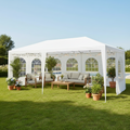 Costway 10'x20' Canopy Tent Heavy Duty Wedding Party Tent 4 Sidewalls W/Carry Bag