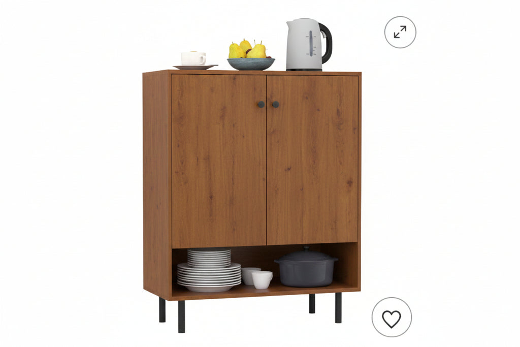 Costway Sideboard Buffet Cabinet 2-Door Kitchen Storage Cabinet w/ Adjustable Shelf