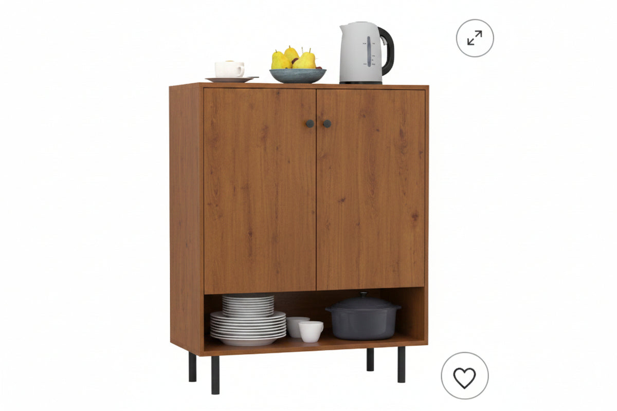 Costway Sideboard Buffet Cabinet 2-Door Kitchen Storage Cabinet w/ Adjustable Shelf