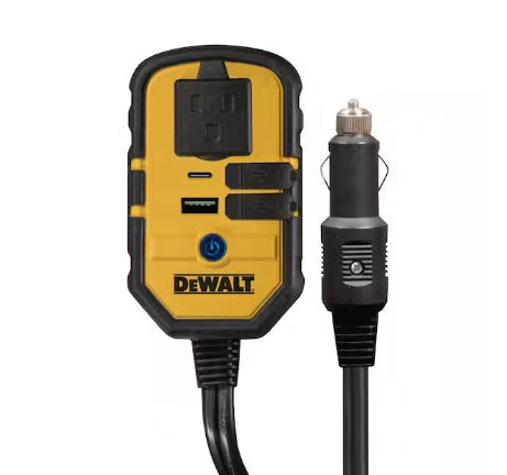 DEWALT 140-Watt Portable Power Inverter for Car with Dual USB Ports