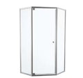 Delta 38 in. W x 74 in. H Neo-Angle Pivot Framed Corner Shower Enclosure in Chrome with Clear Glass