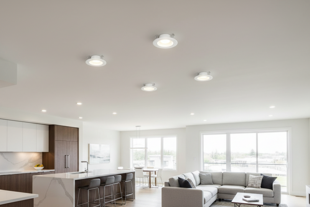 EcoSmart ECS 4 in. 6CCT Selectable Recessed Retrofit Trim California 4-Pack