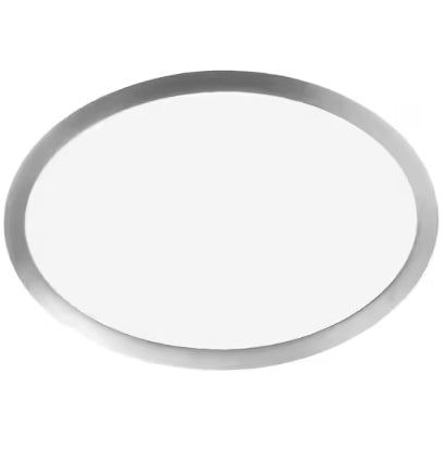 Commercial Electric Flexinstall Oval 16 in. Brushed Nickel Indoor Integrated LED Recessed Ceiling Light with 5CCT Plus DuoBright