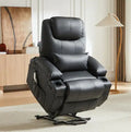 Electric Lift Recliner Massage Chair Vibration with Remote Storage, Living Room Office Furniture, Brown