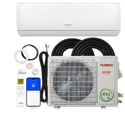 Finnmark 24,000 BTU Ductless Mini Split Inverter AC with Heat Pump, 19 SEER2, 230V, WiFi, R32, Pre-Charged System, AHRI