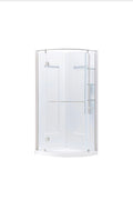 Glacier Bay Glamour Corner Shower Kit (32" x 76.40"), white and satin nickel finish