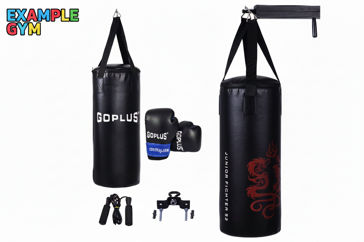 Goplus 2 FT Kids Punch Bag Boxing Set Kick Ball Gloves Skipping Rope Hook Children Boys