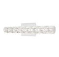 Home Decorators Collection Keighley 24 in. Integrated LED Chrome Bathroom Vanity Light Fixture with Crystal Shade
