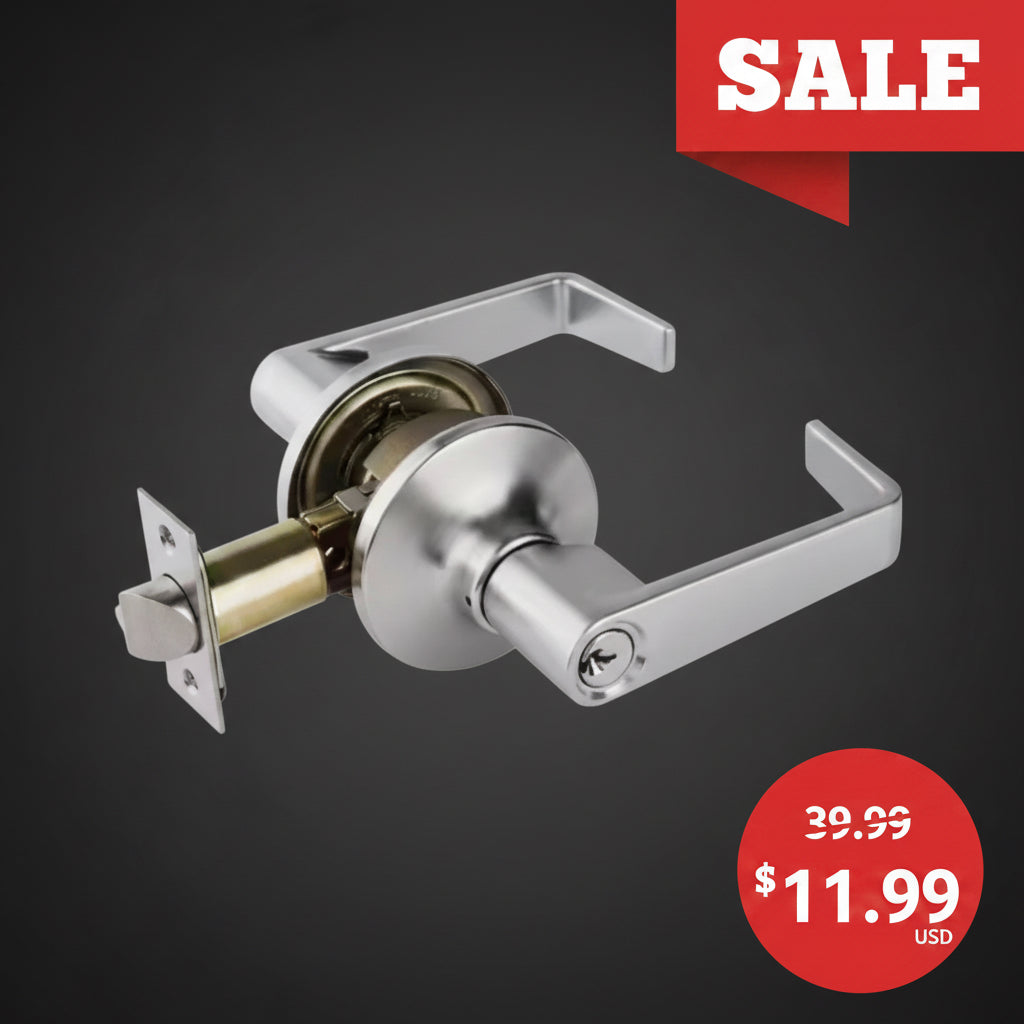 Light Duty Commercial Entry Lever ADA, UL 3-Hour Fire, ANSI Grade 2, Satin Chrome Finish