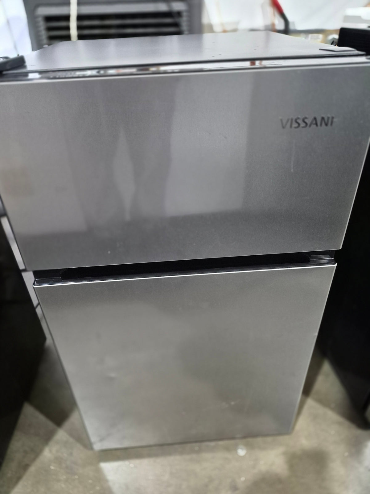 Vissani 3.1 cu. ft. 2-Door Mini Refrigerator in Stainless Steel with Freezer, ENERGY STAR