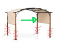 COVER ONLY 10 x 12 FT Outdoor Retractable Pergola with Retractable Canopy for Patio