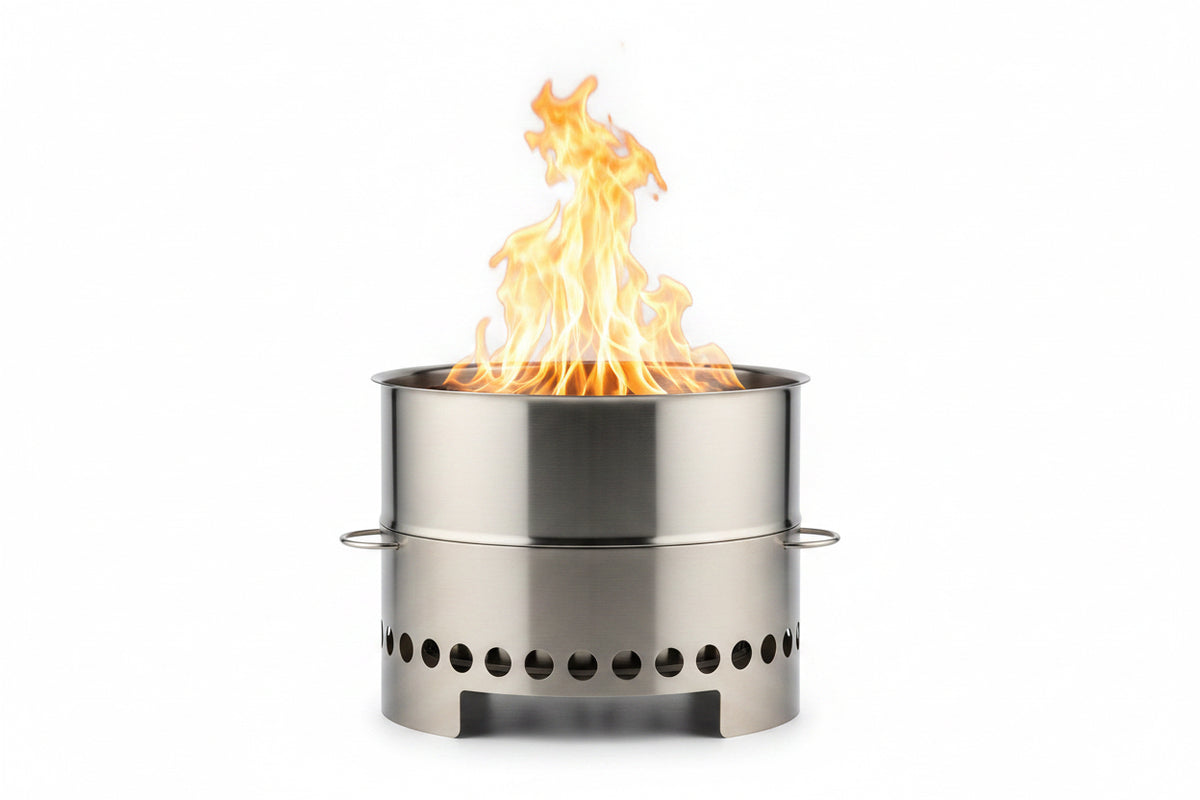 Stove Ranger 2.0,15 x 12.5 Wood Burning Stainless Steel Fire Pit with Stand