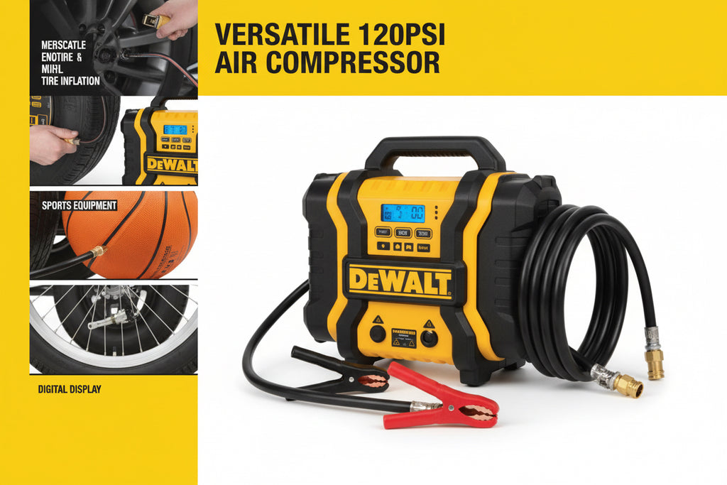 2000-Peak Amp Portable Jump Starter with Digital Compressor, USB and AC Power Bank