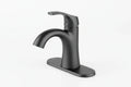 Arnette Single Handle Single Hole Bathroom Faucet in Matte Black