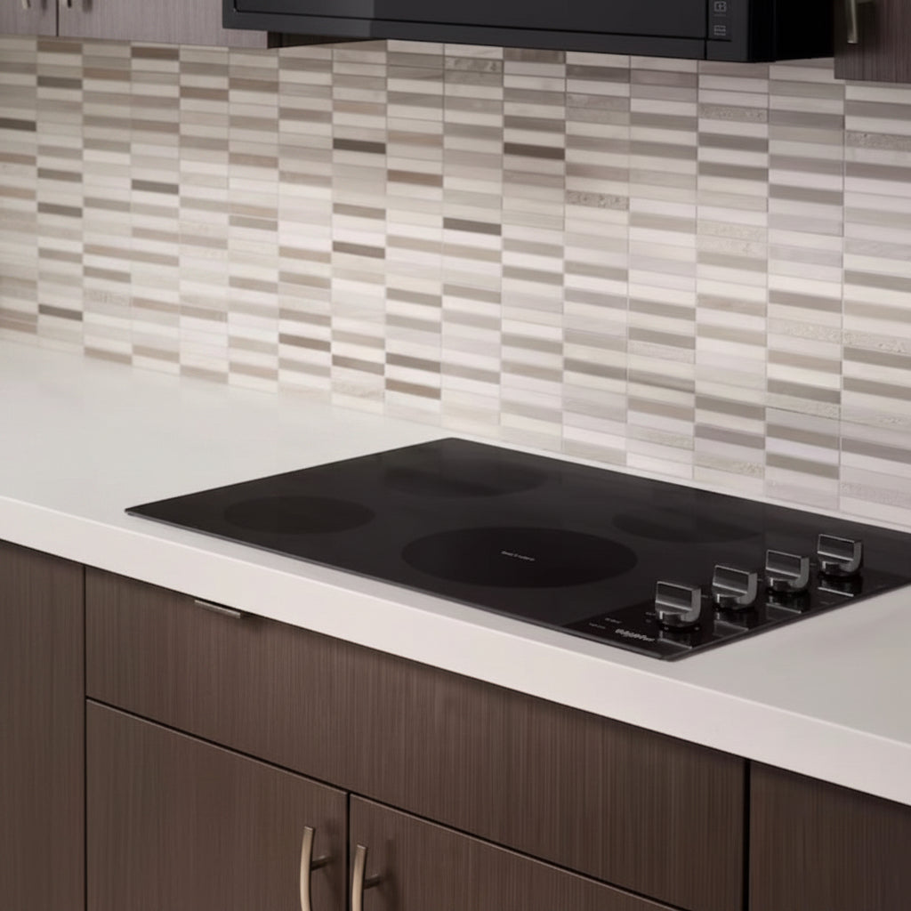 30 in. Radiant Electric Ceramic Glass Cooktop in Black with 4 Burner Elements including a Dual Radiant Element