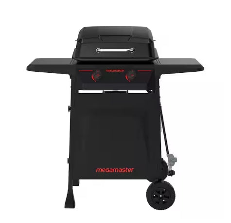 Megamaster 2-Burner Propane Gas Grill in Black
