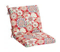PACK OF 2* Hampton Bay 20 in. W x 17 in. D Universal Outdoor Mid Back Dining Chair Outdoor Cushion in Red Floral
