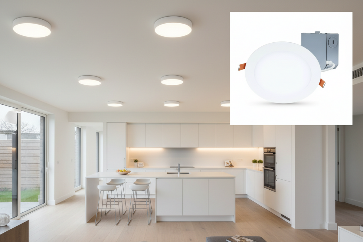 HLBE 6 in. Ultra-Slim Downlight 3000K Fixed CCT New Construction/Remodel Integrated LED Recessed Light Kit 12PK