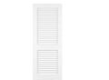Kimberly Bay 24 in. x 80 in. White Plantation Louver Panel Solid Core Wood Interior Door Slab