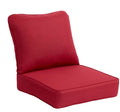 Hampton Bay 24 in. W x 24 in. D CushionGuard Deep Seat Universal Outdoor Lounge Chair Cushion in Chili