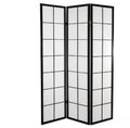 6 ft. Black 3-Panel Japanese Room Divider
