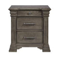 Picket House Furnishings Paterson Grey 3-Drawer 28 in. W Nightstand (Sliding Top)