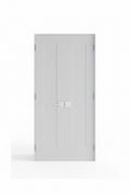36 in. x 80 in. Solid Core Primed Composite Double Pre-hung French Door with Catch ball and Satin Nickel Hinges