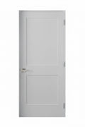 RESO 32 in. x 80 in. Right-Handed Solid Core White Primed Composite Single Prehung Interior Door Black Hinges