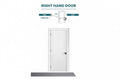 32 in. x 80 in. Left-Handed Solid Core White Primed Composite Single Prehung Interior Door Satin Nickel Jamb-5-1/4 in.