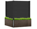 Outdoor Privacy Fence Screen, 48" W x 48" H Air Conditioner Fence with 2 Panels & Galvanized Metal Ground Stakes, Trash Can Equipment Enclosure for Patio, Backyard, Pool, White (Copy)