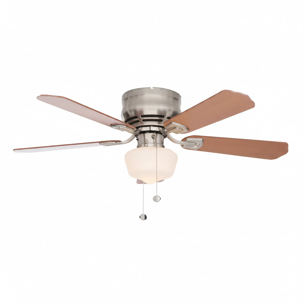 Hampton Bay Middleton 42 in. LED Indoor Brushed Nickel Ceiling Fan with Light Kit