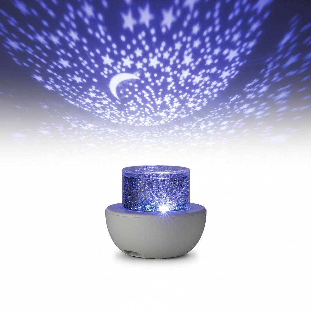 Multi-Color USB Powered Rotating Integrated LED Projector with Replaceable Slides