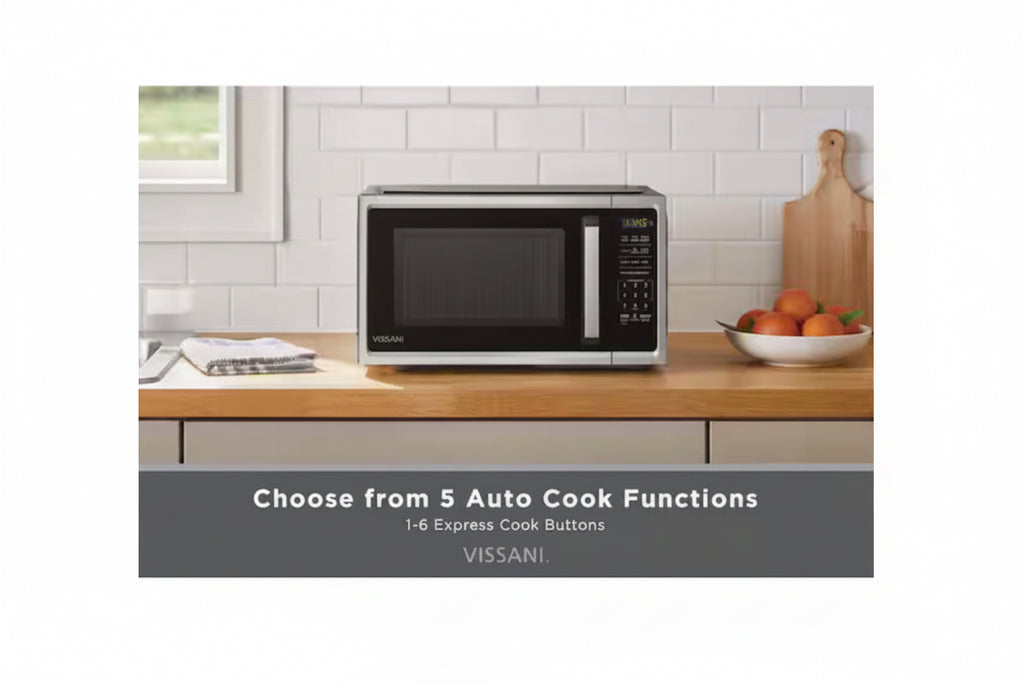 0.9 cu. ft. 900-Watt Countertop Microwave in Stainless Steel