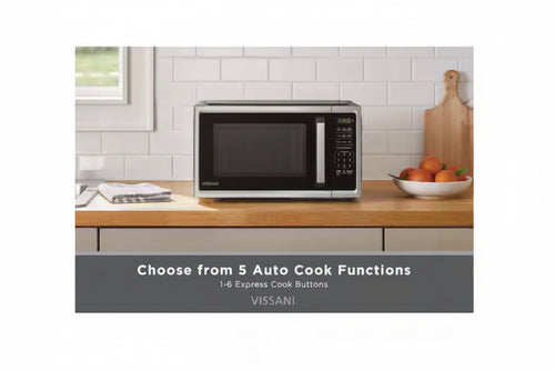 0.9 cu. ft. 900-Watt Countertop Microwave in Stainless Steel
