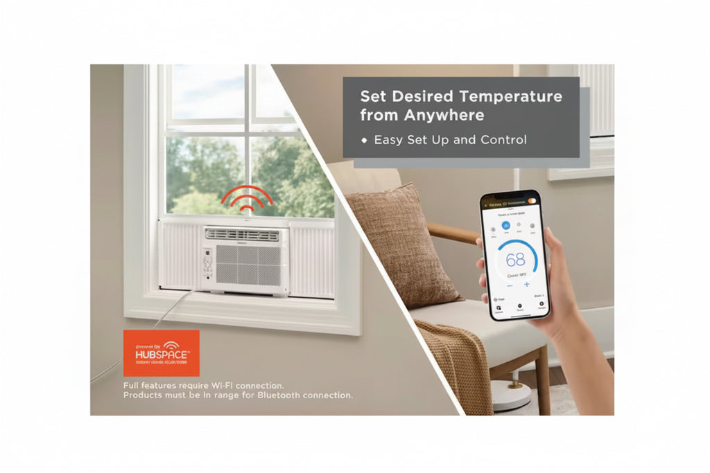 Vissani 6,000 BTU 115-Volt Window Air Conditioner Cools 250 sq. ft. with Remote, Dehumidifier, and Wi-Fi enabled