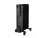 1500-Watt Black Indoor Electric Oil-Filled Radiator Convection Radiant Space Heater with Remote Control for Living Space