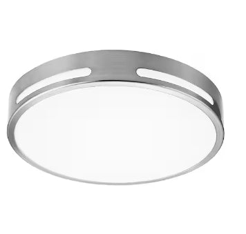 Flexinstall LED 10 in. Brushed Nickel Cut Out Detail Recessed Ceiling Light for Home with 5CCT DuoBright Dimming