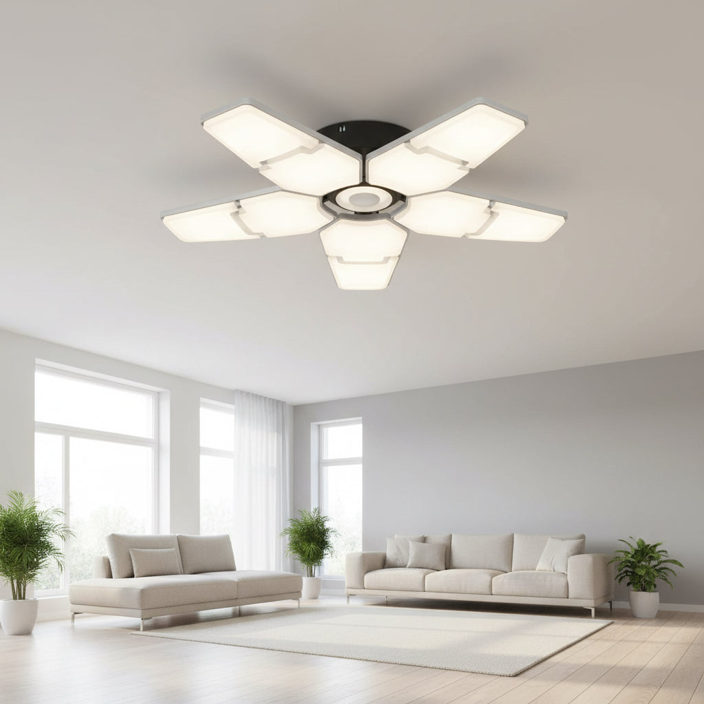 40-Watt Motion-Activated LED Garage Light with 10-Adjustable Panels, 372 LED Bulbs