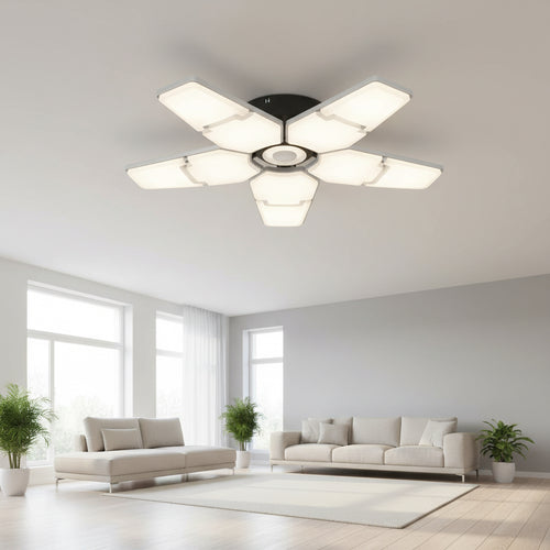 40-Watt Motion-Activated LED Garage Light with 10-Adjustable Panels, 372 LED Bulbs