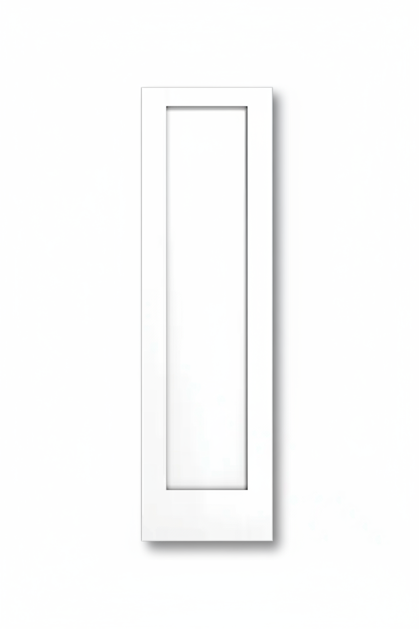 16 in x 80 in x 1-3/8 in. 1-Panel Flat, Shaker Sticking, Pre-Fit and Beveled, Primed Wood Core Door Slab