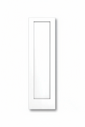 16 in x 80 in x 1-3/8 in. 1-Panel Flat, Shaker Sticking, Pre-Fit and Beveled, Primed Wood Core Door Slab