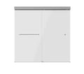 Portwood 60 in. W x 58 in. H Semi-Frameless Sliding Shower/Bathtub Door in Chrome in 6 mm Clear Glass