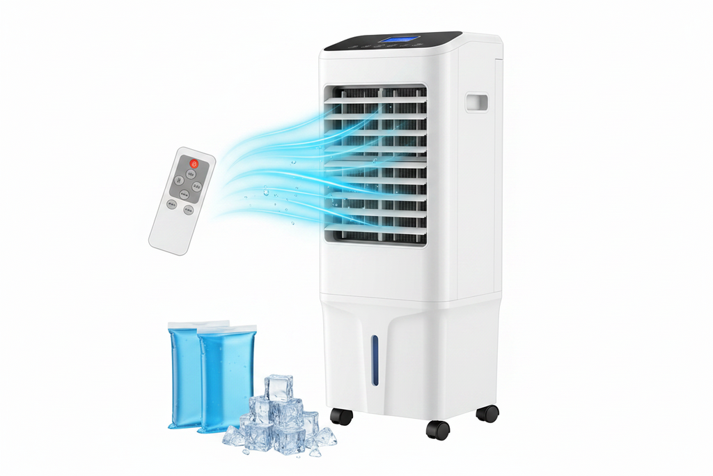 Costway Evaporative Air Cooler Fan Portable Oscillating Swamp with 3 Speeds Modes Remote