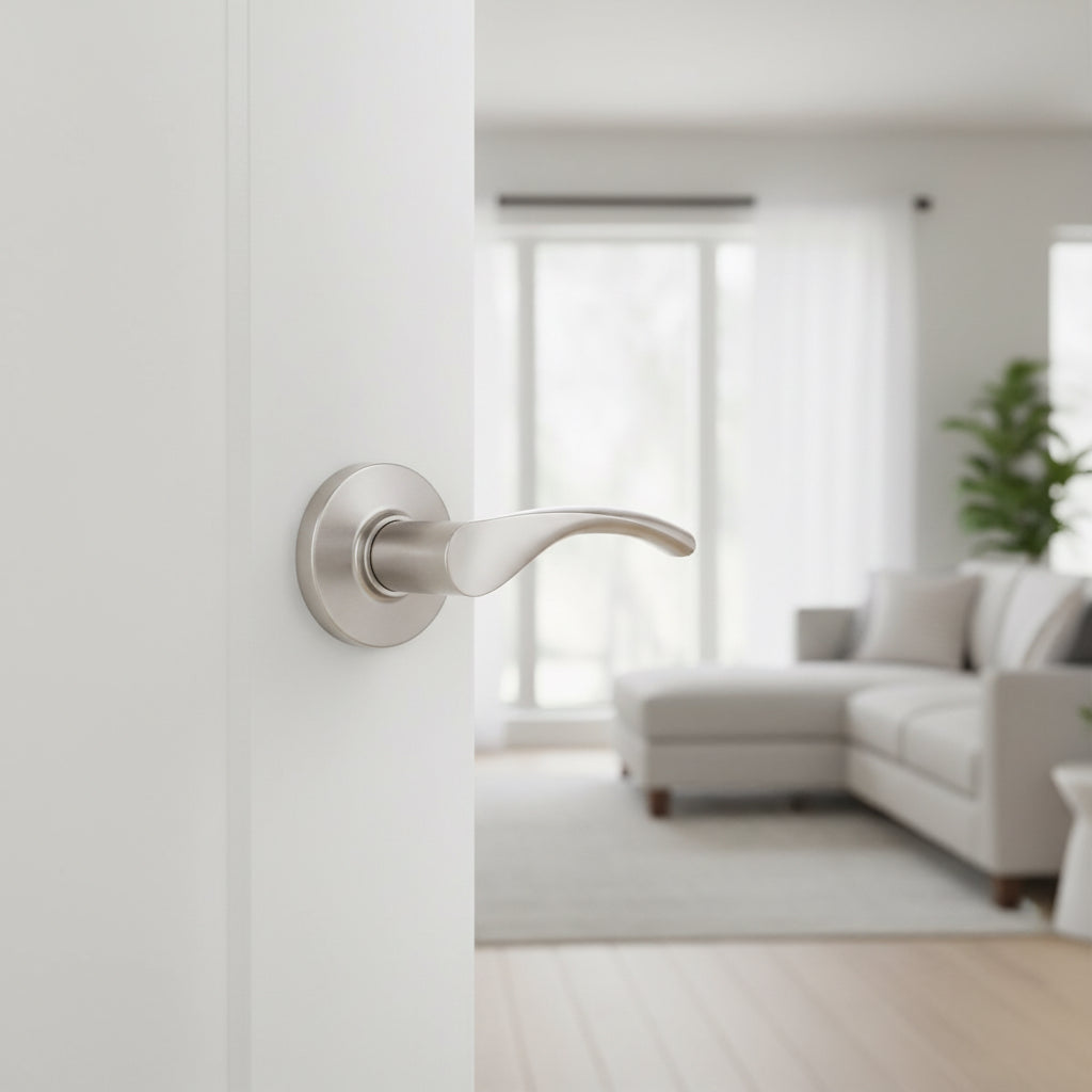 Decorators Collection Primrose Satin Nickel Passage Hall/Closet Door Handle