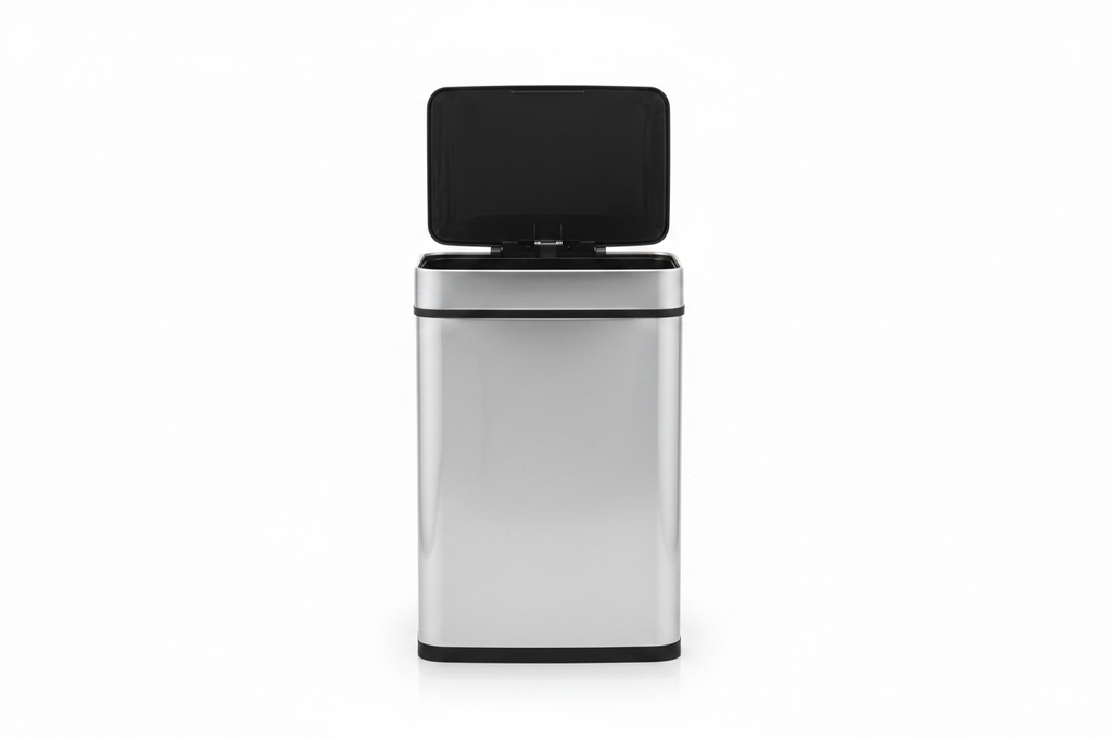 S AFSTAR 16 Gallon Motion Sensor Trash Can, Automatic Touchless Garbage Can with Dual Compartments, Stainless Steel Waste Bin for Kitchen, Bedroom & Bathroom